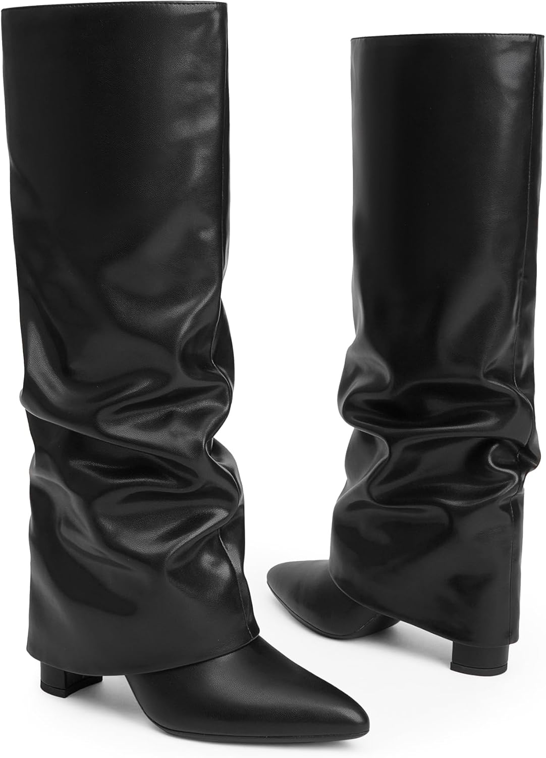 Modatope Knee High Boots, Stylish Knee High Boots for Women, Unique Fold Over Kn...