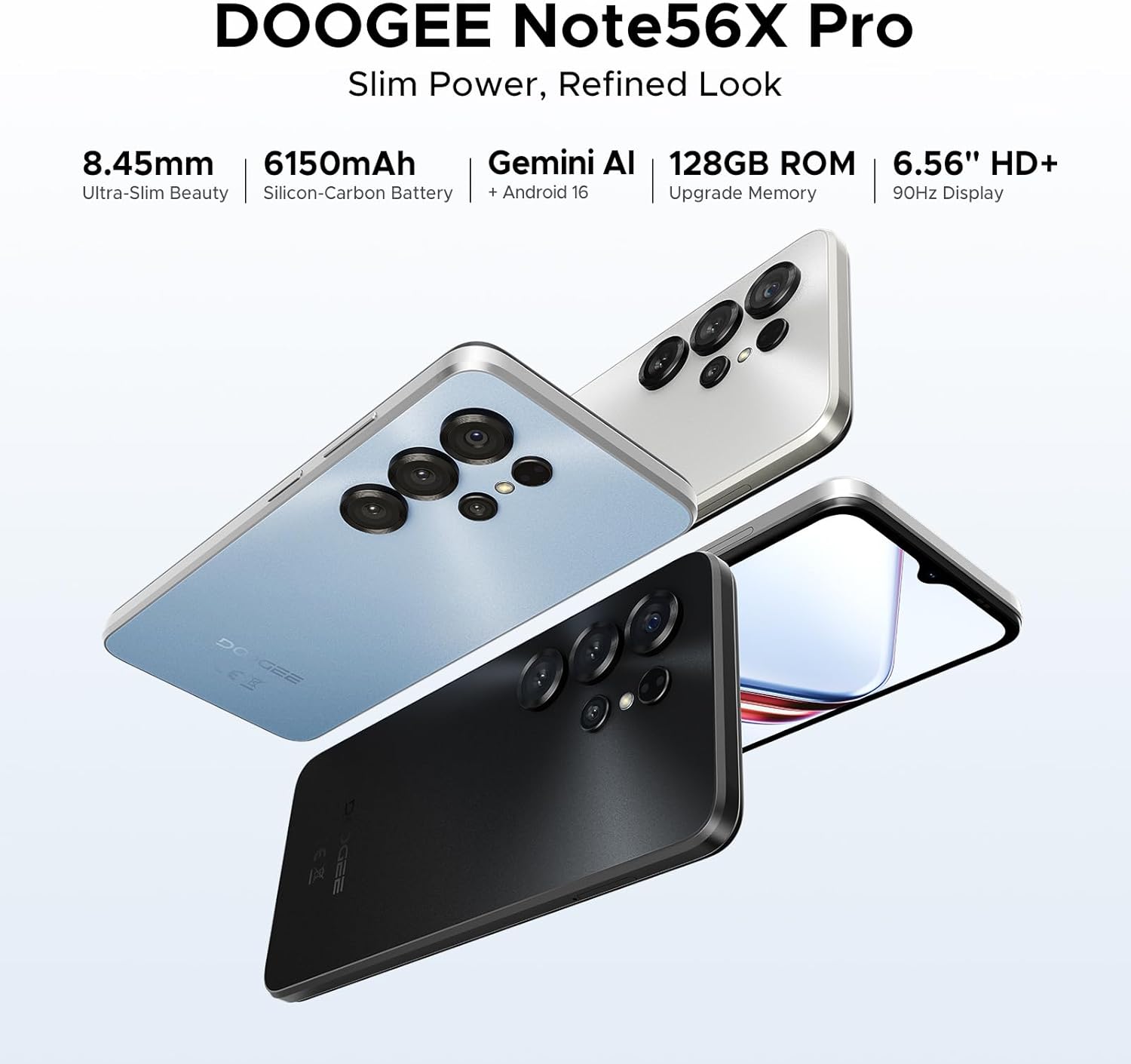 DOOGEE Note 56X Pro Mobile Phones, Newest Android 16 Smartphone with Gemimi AI,...