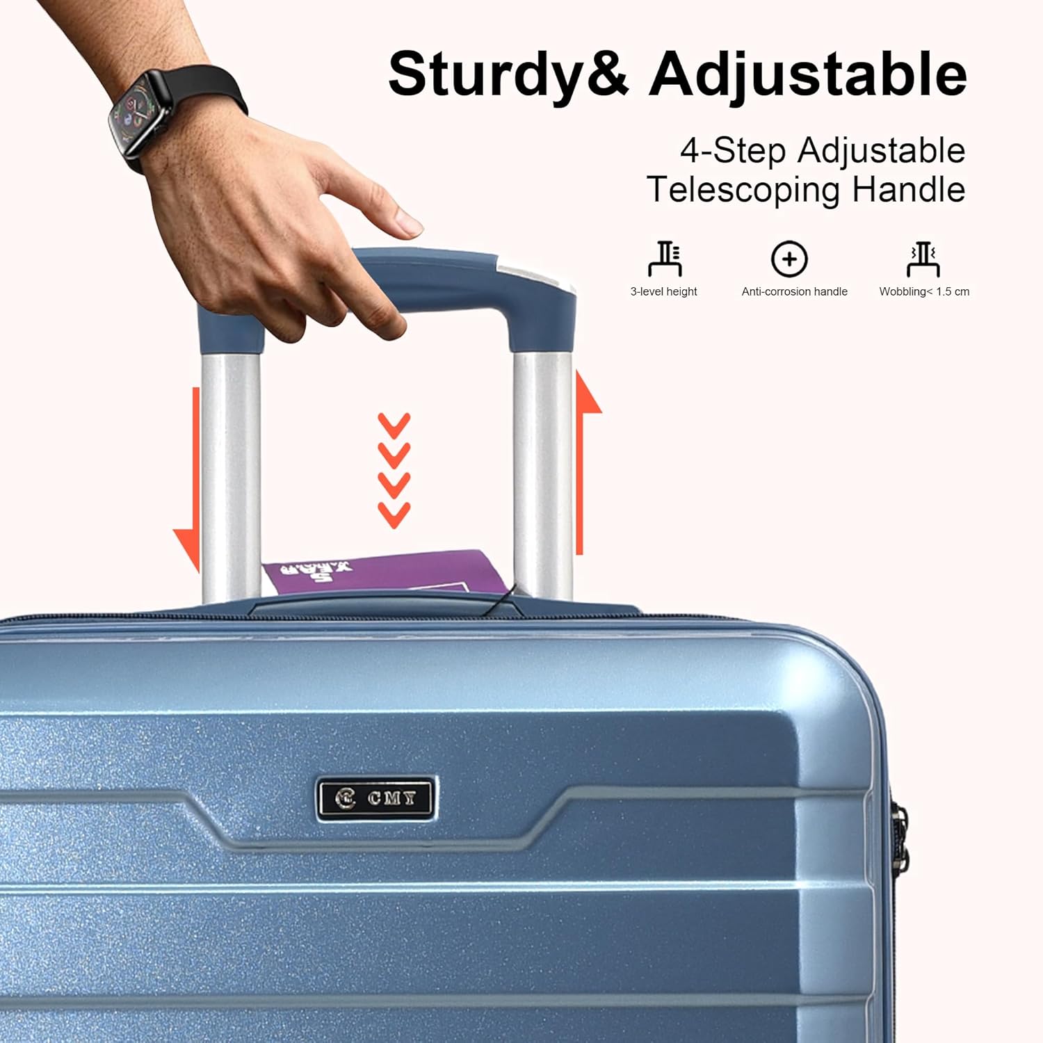 RMW Suitcase Large Medium Cabin Size | Hard Shell | Lightweight | 4 Dual Spinner...