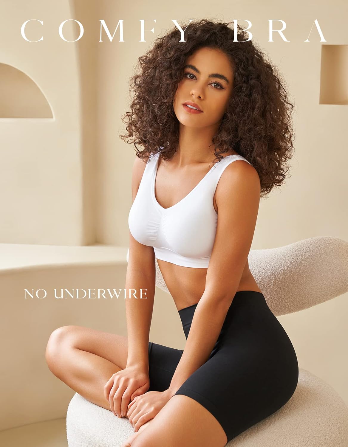 SIMIYA Super Comfort Bra, Womens Sports Bras Removable Pads Plus Size Sleep Bras...