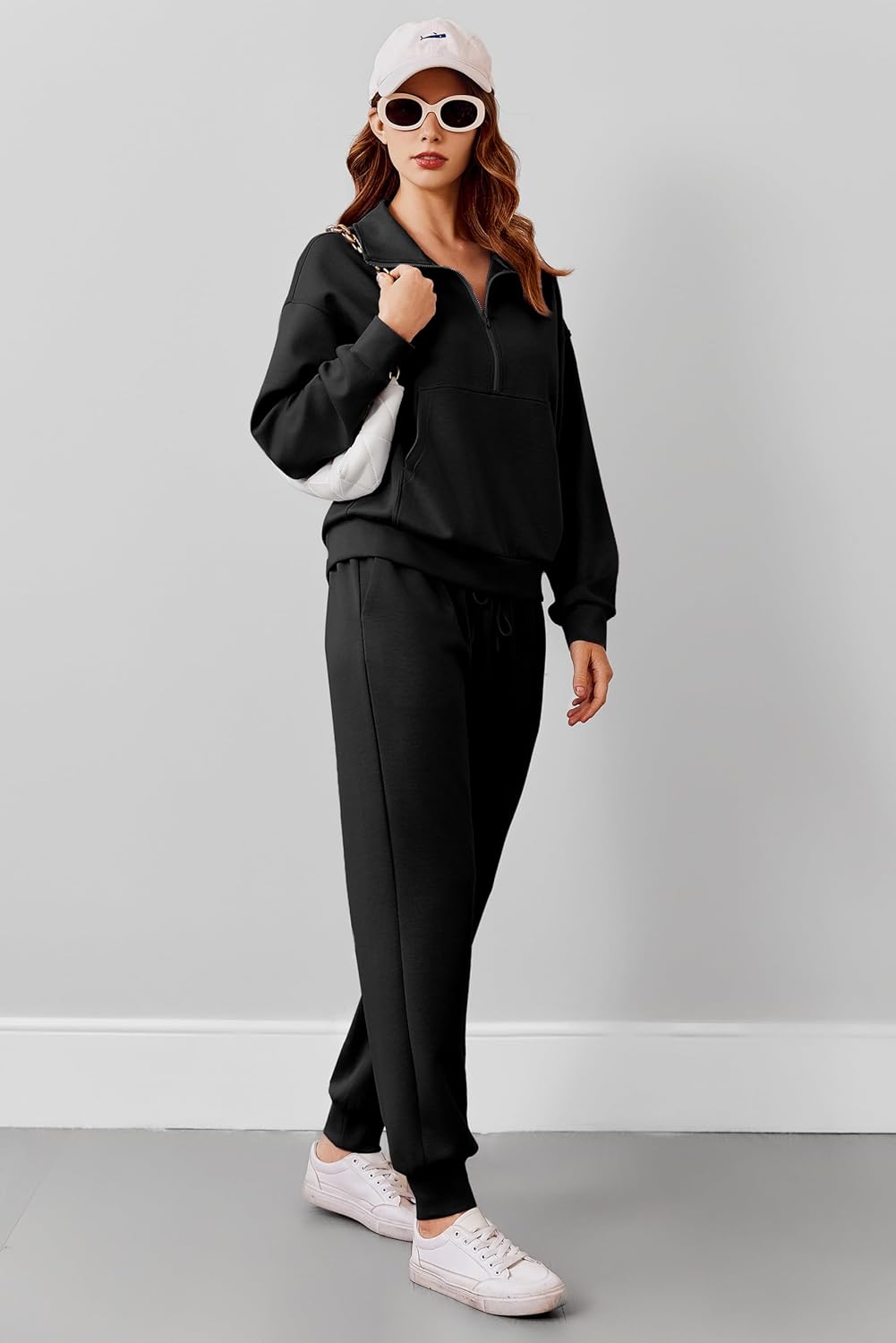 PINSPARK 2 Piece Sets for Women 2025 Fall Travel Outfits Long Sleeve Tracksuit J...
