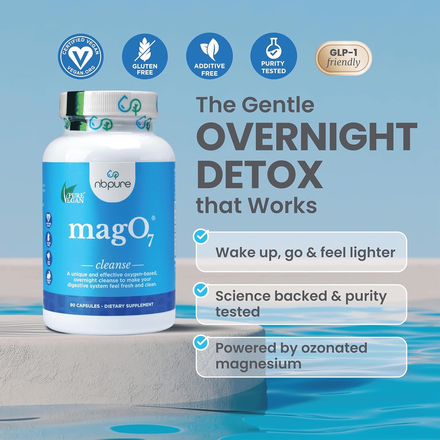 nbpure MagO7 - Natural Colon Cleanse & Detox - Occasional Constipation Relief, S...