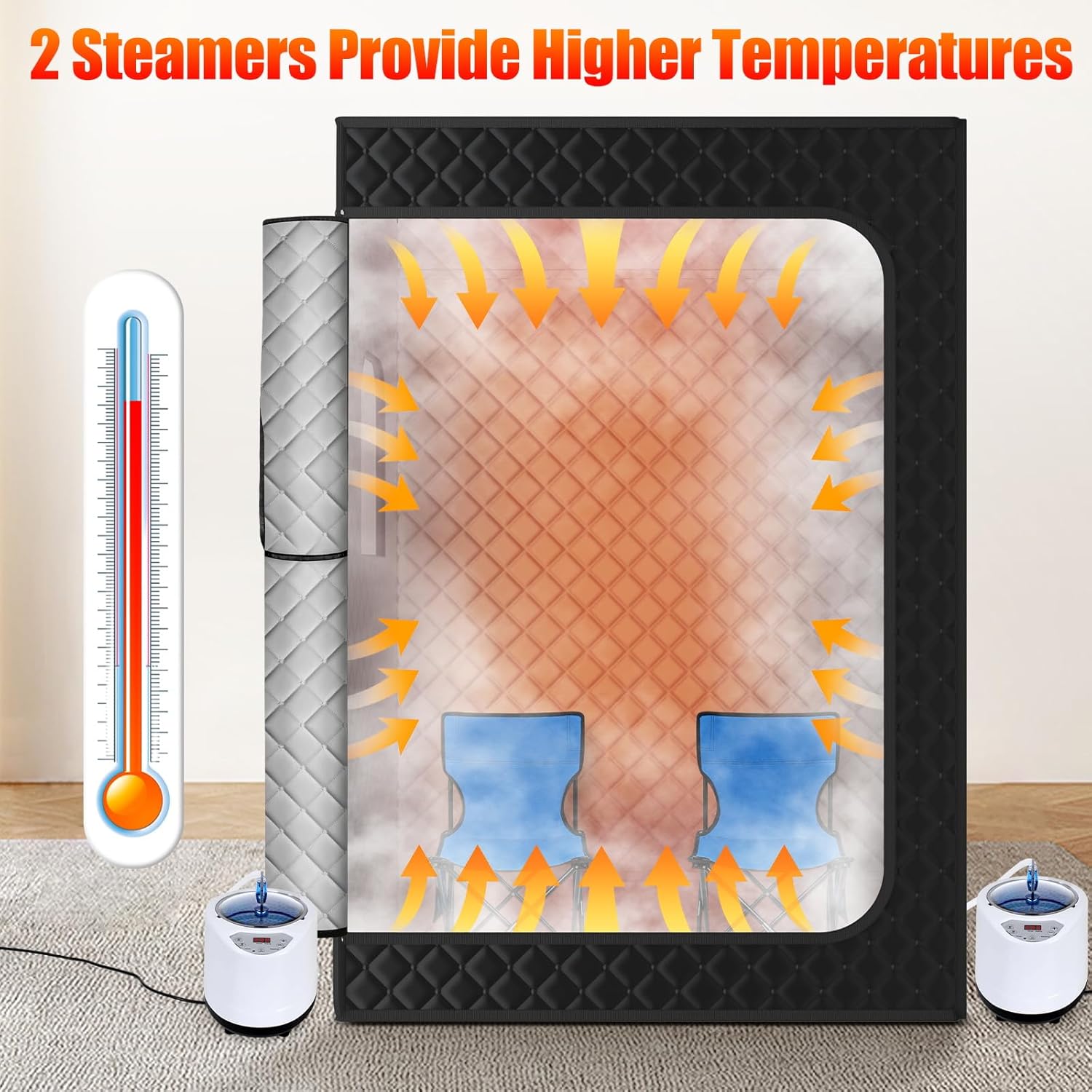 High-Quality X-Vcak 2 Person Sauna, Premium Extra Large Sauna Box for Ultimate R...