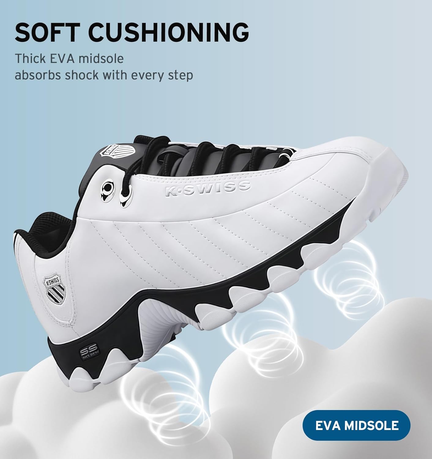 Special K-Swiss Men's ST329 CMF Sneaker, Unique Wide Tennis Dad Walking Shoes, C...