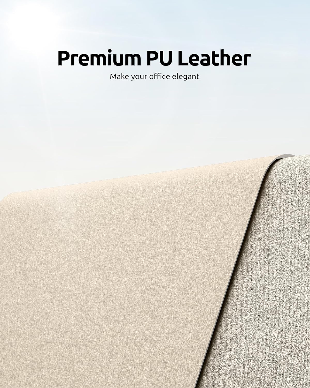 YSAGi Leather Desk Mat, Large Mouse Mat, Non-Slip Desk Pad, Waterproof Leather T...