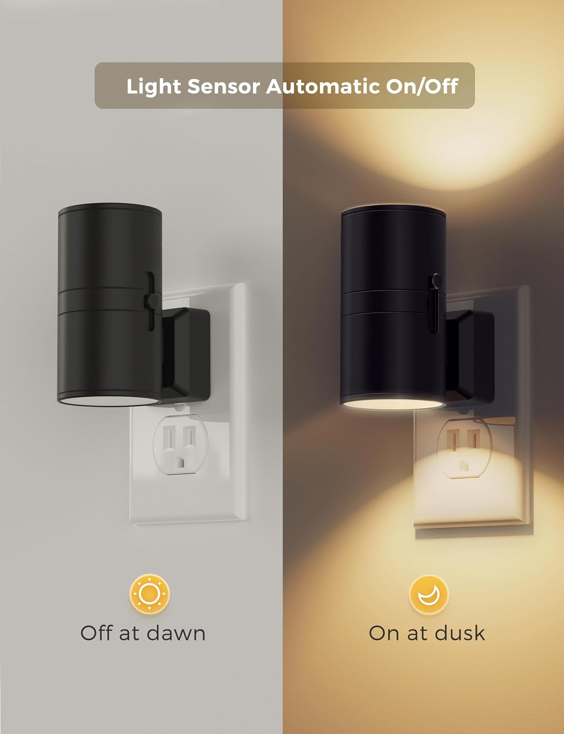 L LOHAS LED Night Light Plug in, Modern Night Lights Plug into Wall, Dusk to Daw...