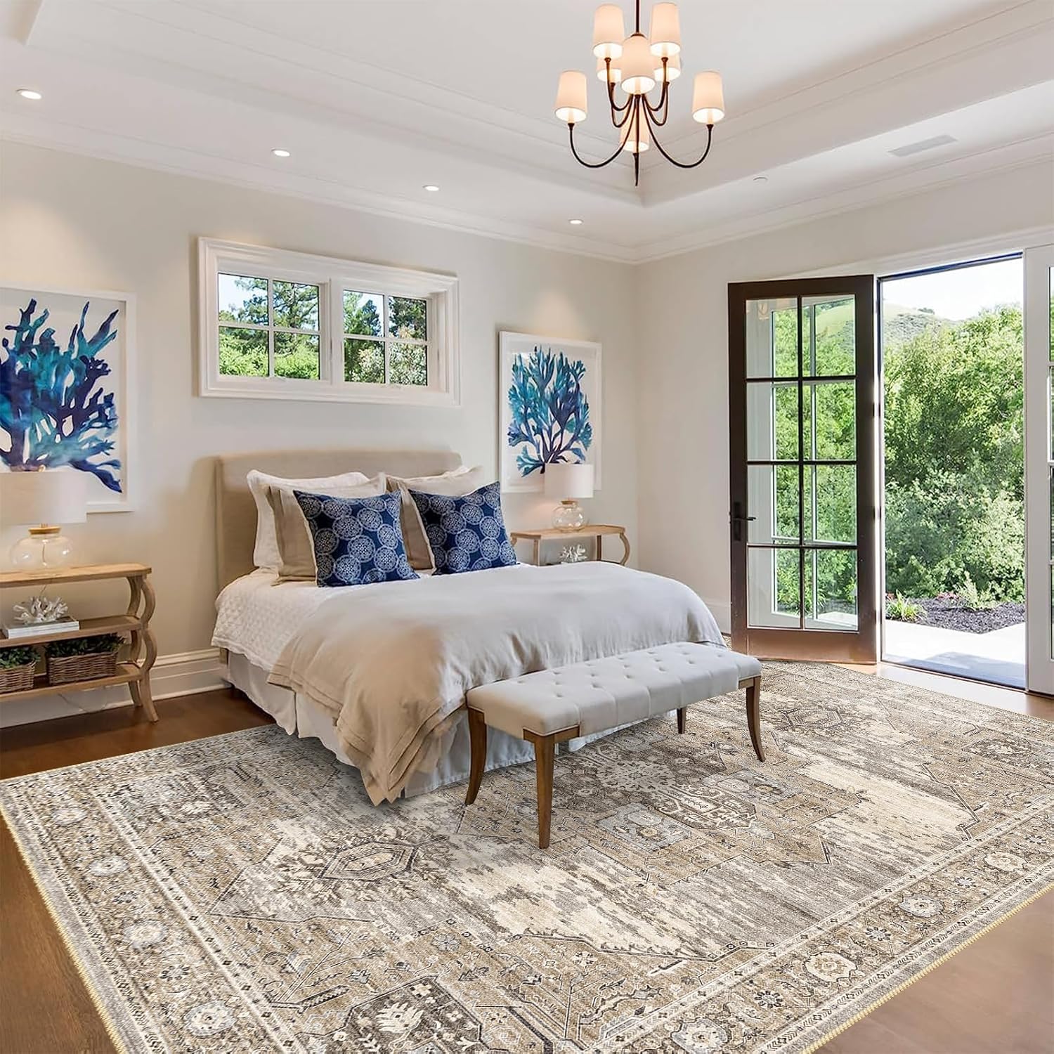 High-Quality RUUGME Living Room Area Rug, Special Washable Lightweight Area Rug,...