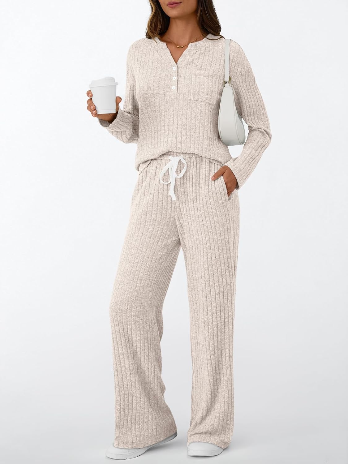 Stylish LILLUSORY Women's Lounge Set, Special 2 Piece Travel Outfit, Cozy Spring...