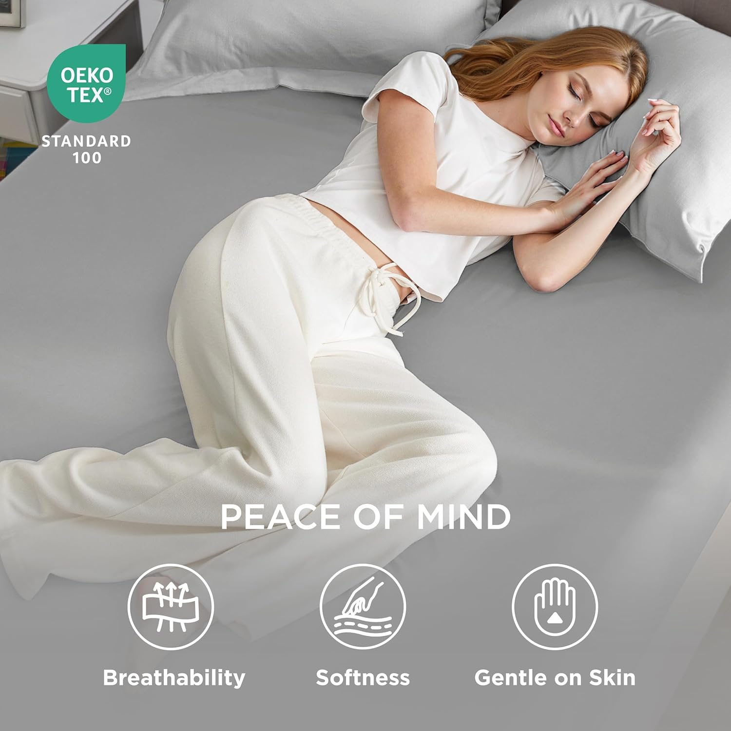 Bedsure Double Fitted Sheet Deep - Bed Sheets Extra Deep Pocket 16 inch (40 cm)...