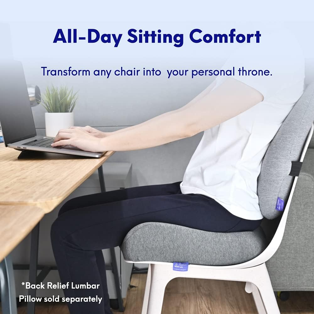 Cushion Lab Patented Pressure Relief Seat Cushion for Long Sitting Hours on Offi...