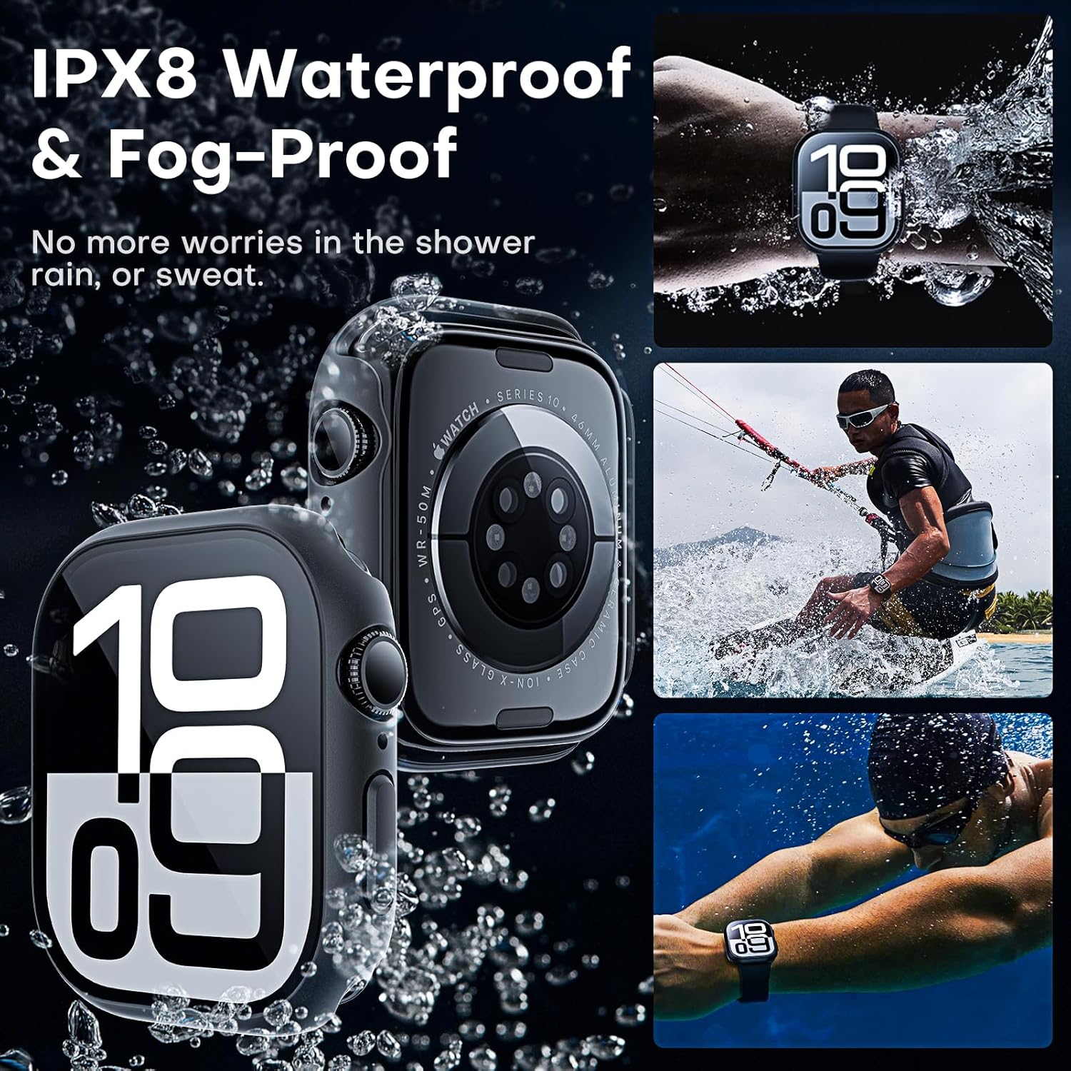 Premium TAURI Waterproof Case, Exclusive Protection for Apple Watch Series 11/10...