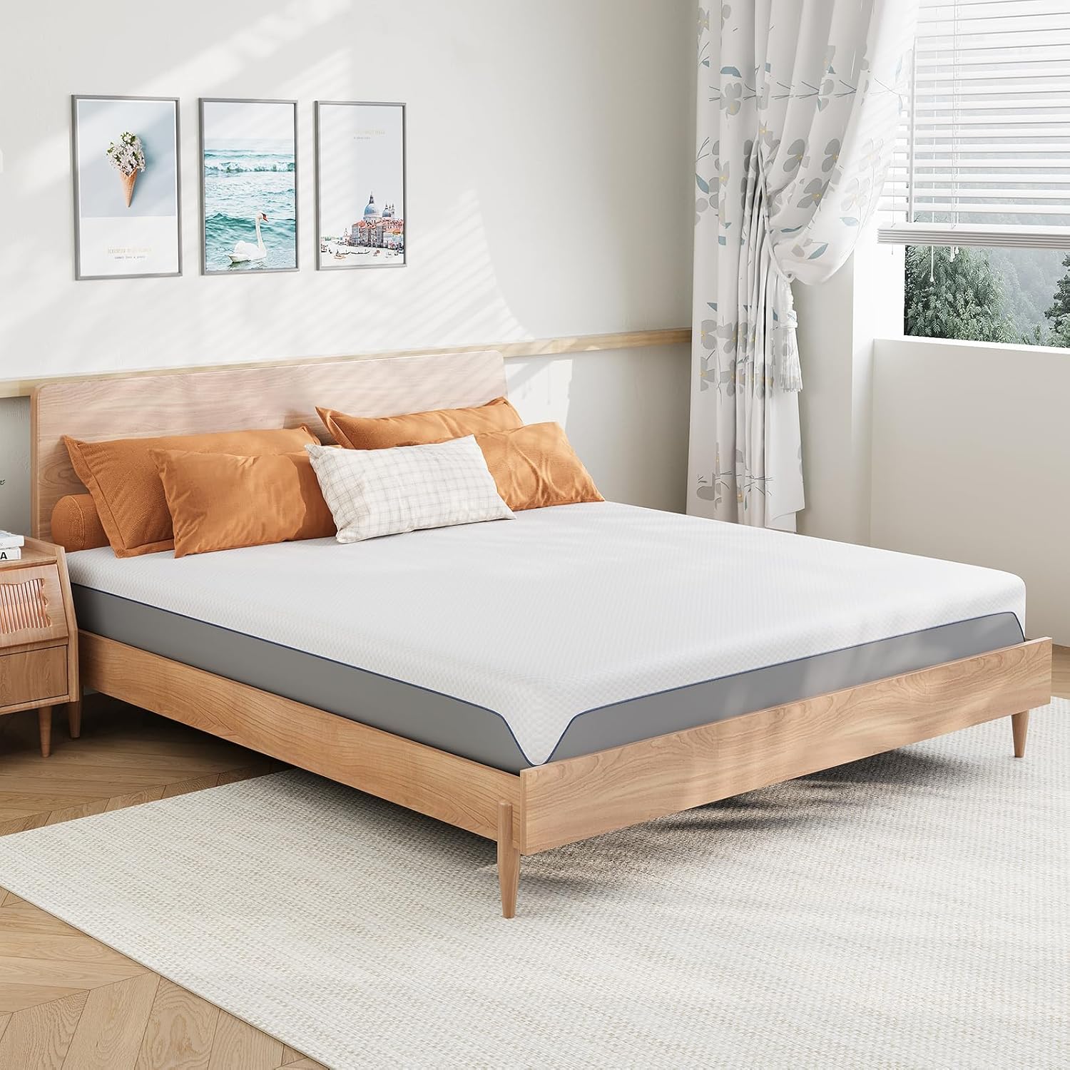 Doubleslee Single Memory Foam Mattress, Special 8 Inch Single Bed Mattress, Inno...