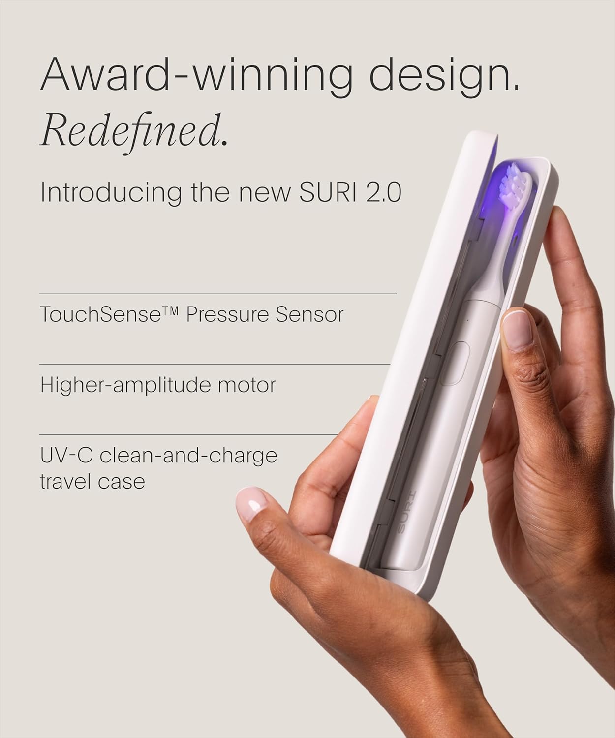 High-Quality SURI 2.0, Innovative Sonic Electric Toothbrush with Pressure Sensor