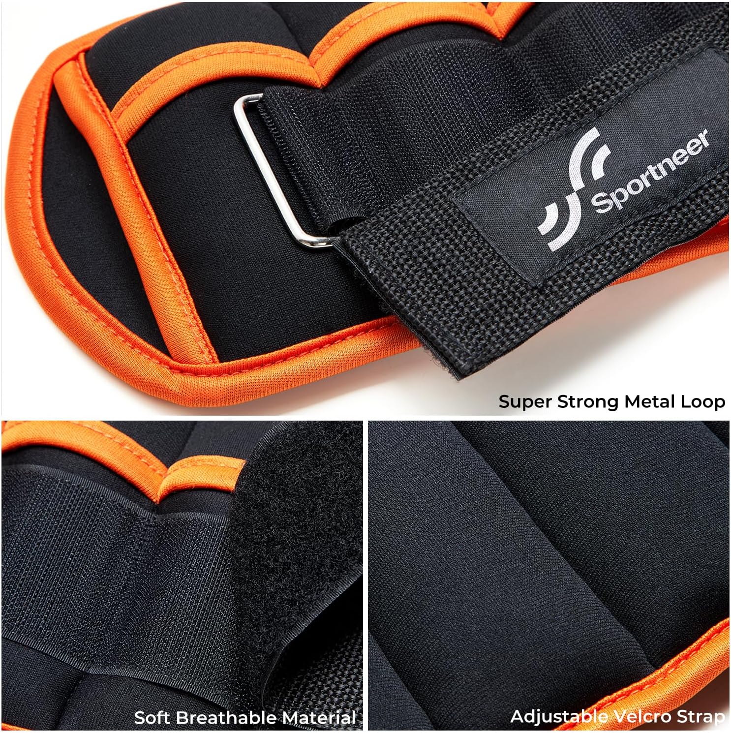 Sportneer Adjustable Ankle Weights Set: Leg Weights, Ankle Weight Wrist Weight S...
