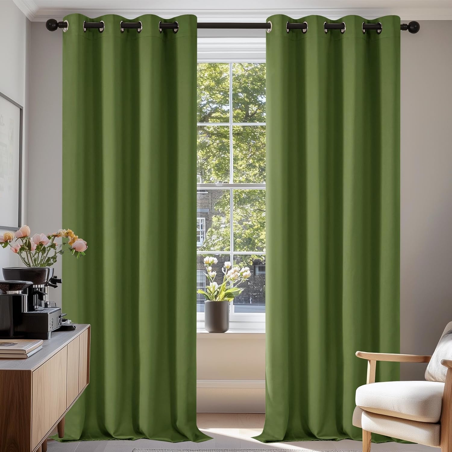 Deconovo Super Soft Solid Thermal Insulated Curtains, Unique Blackout Curtains f...