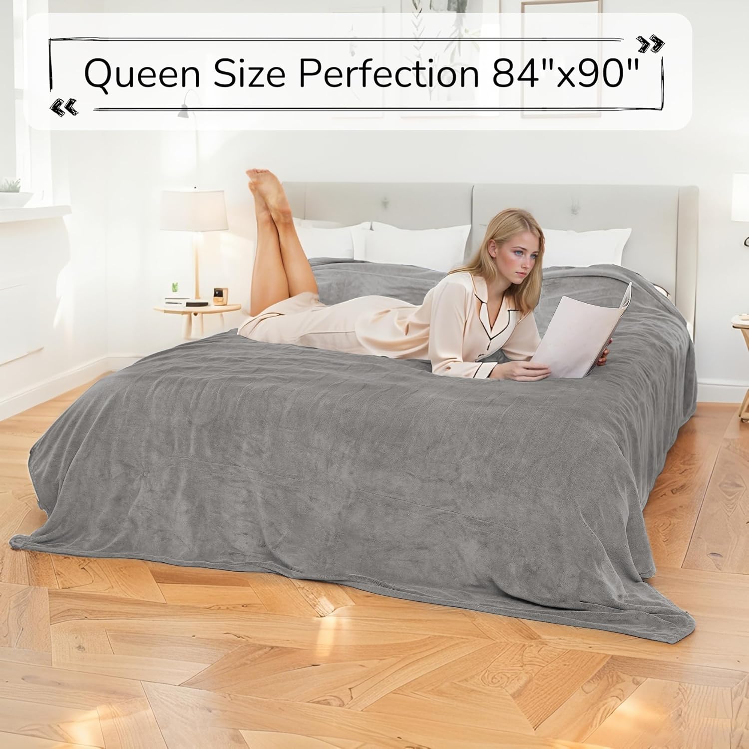 RALYSUN Electric Heated Blanket, Special Dual-Sided Blanket for Comfort, Afforda...