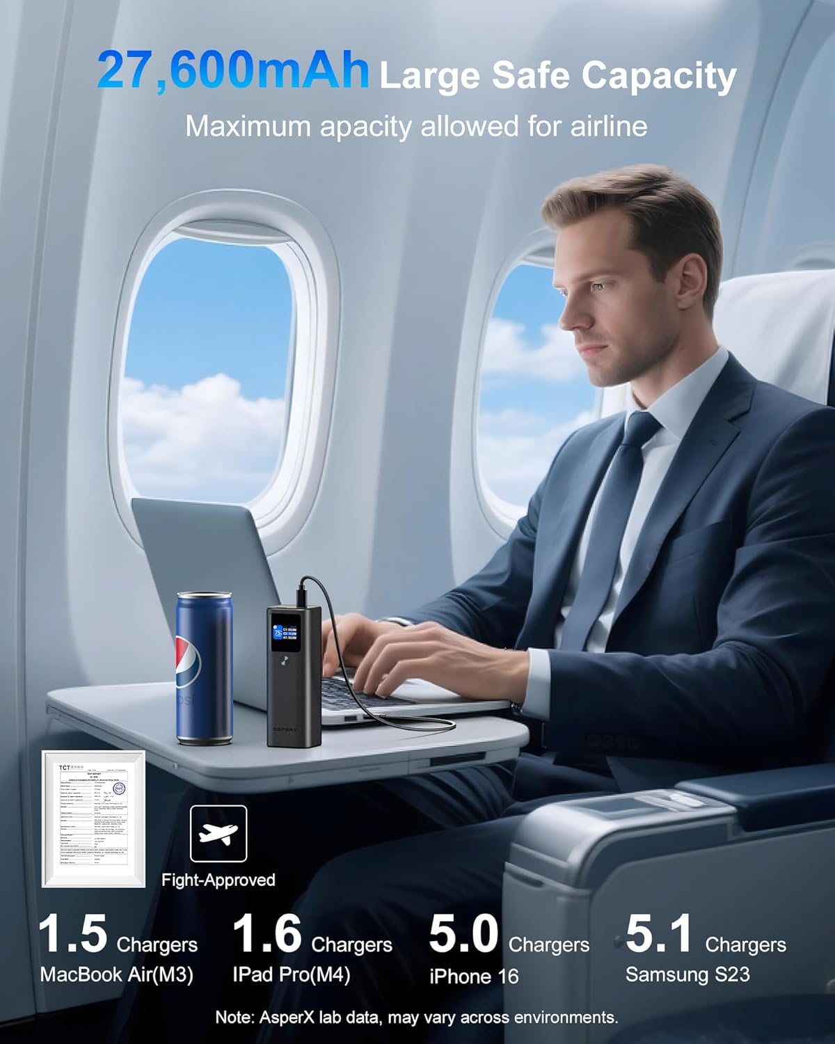 High-Quality AsperX Laptop Power Bank, Advanced Portable Charger Power Bank with...