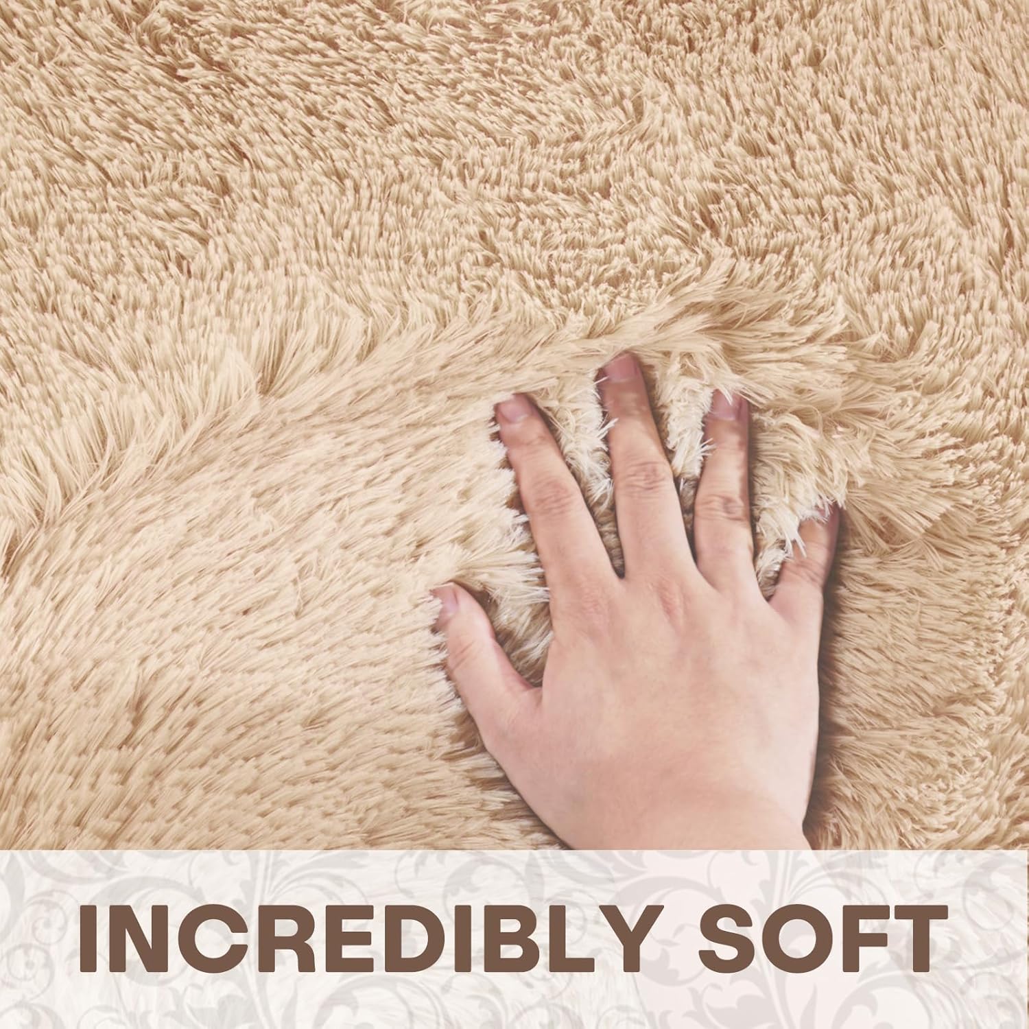 Luxurious XSIVOD Soft Area Rugs, High-Quality Plush Fluffy Bedroom Rug, Non-Slip...