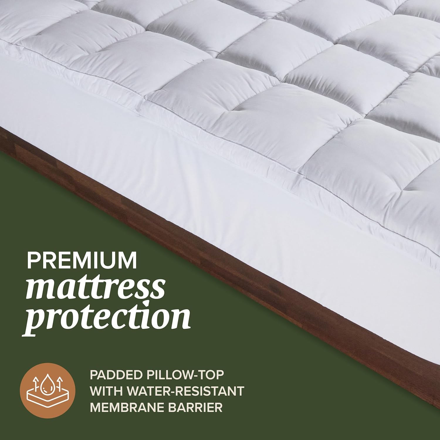 Beckham Hotel Collection King Size Mattress Pad, Special Extra Padded Mattress P...