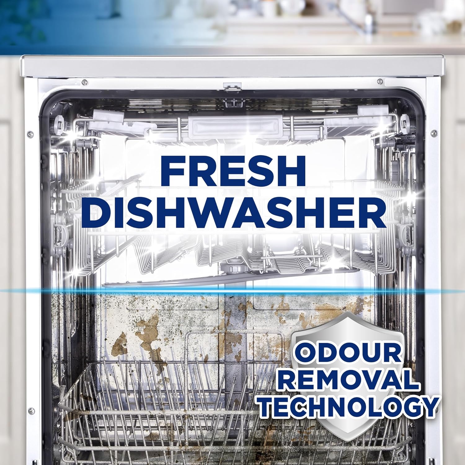 Finish, Dishwasher Cleaner, Lemon Sparkle, 1.0L Bulk (250ml x 4 pck), Removes Gr...
