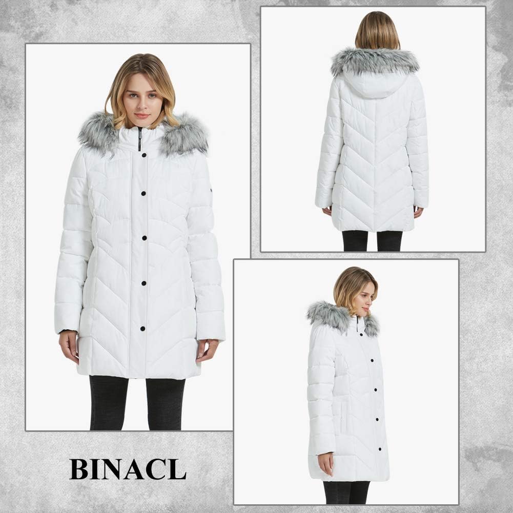 BINACL Women's Winter Jacket, Special Warm Thicken Long Outwear, Innovative Park...