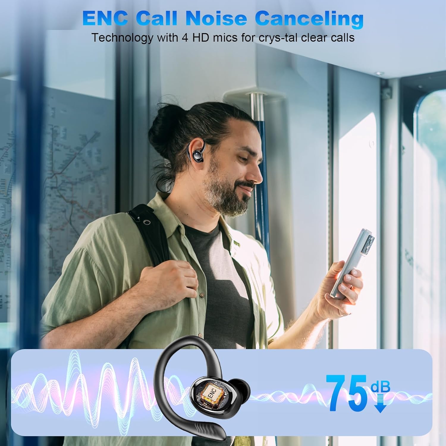 Wireless Earbuds Sport, 2026 Bass 3.0-Stereo Bluetooth 5.4 Headphones Ear Buds,...