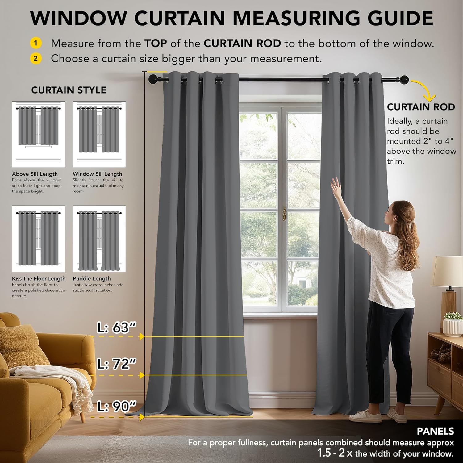 Special Deconovo Super Soft Blackout Curtains, Unique Thermal Insulated Curtains...