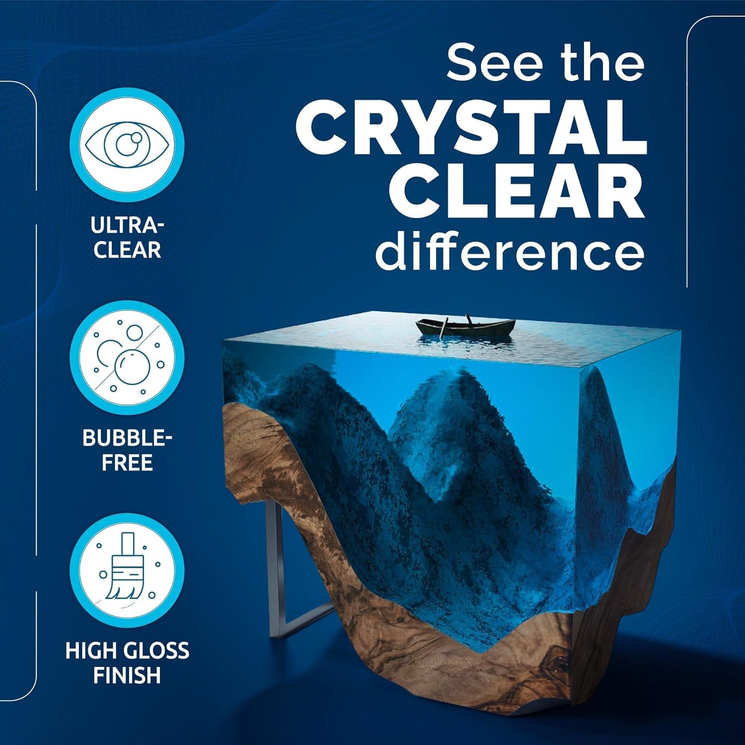 Premium CRAFT RESIN, Special Crystal Clear Deep Pour Epoxy Resin Kit with Pumps,...