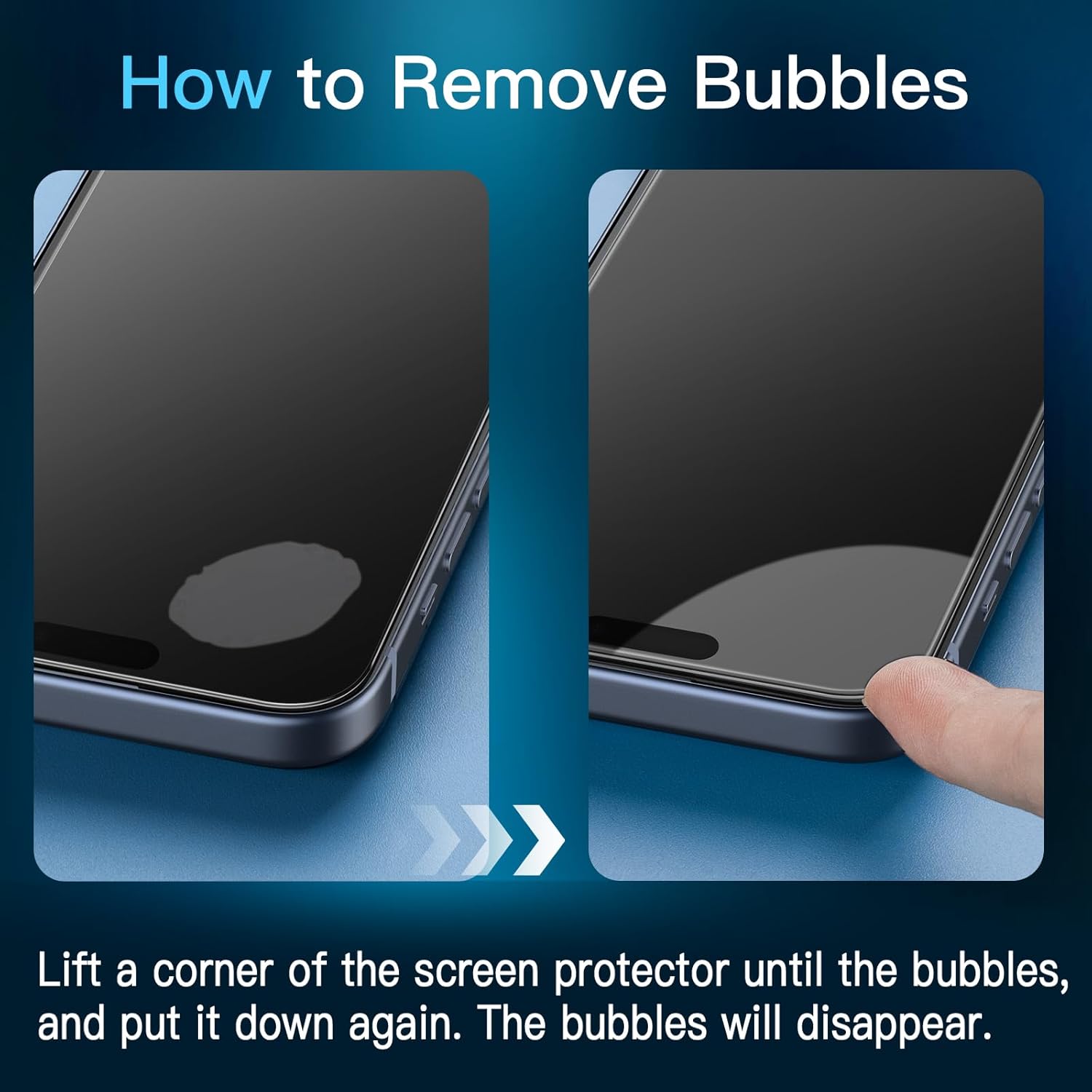 JETech Screen Protector for iPhone 15 6.1-Inch, Tempered Glass Film with Easy In...