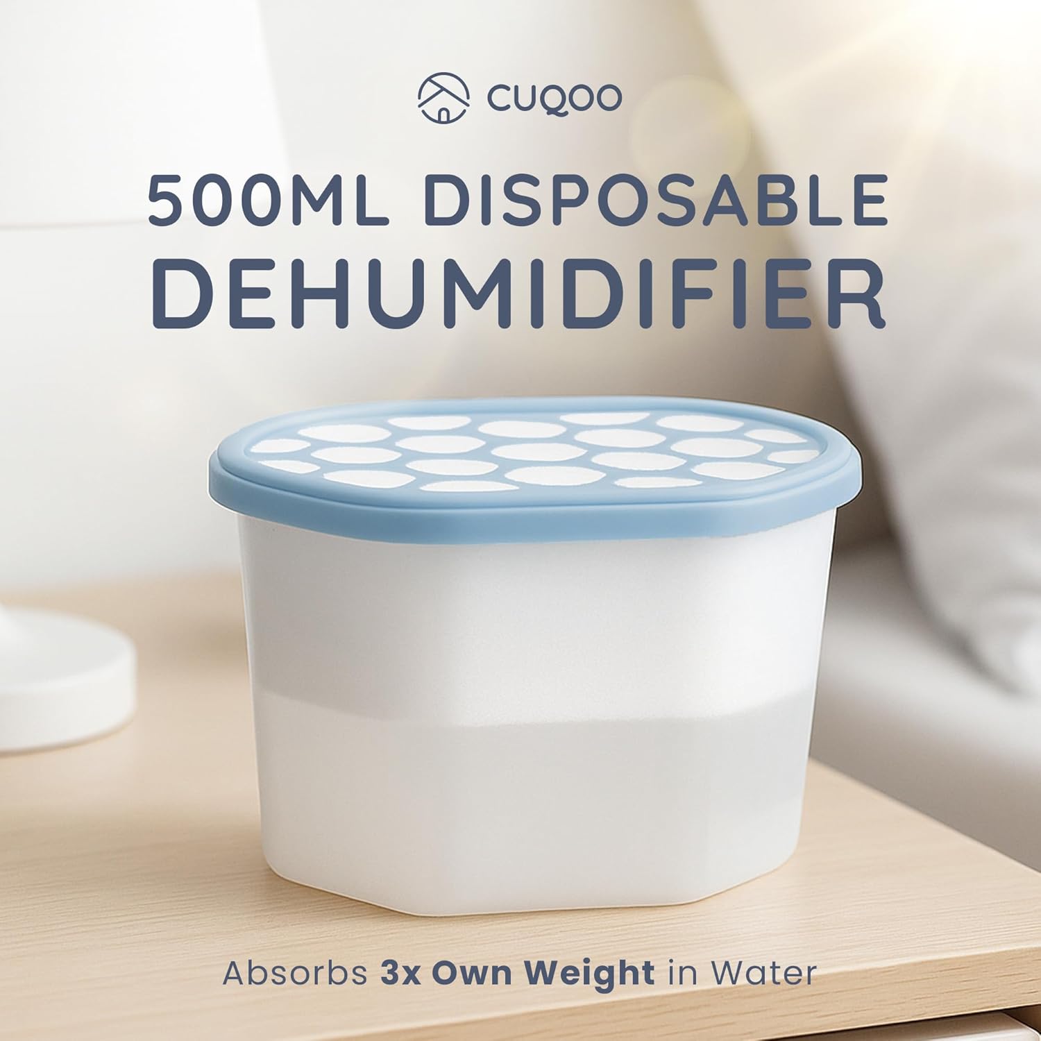 CUQOO Disposable Dehumidifier for Home 500ml, Pack of 20 Moisture Absorber Dehum...