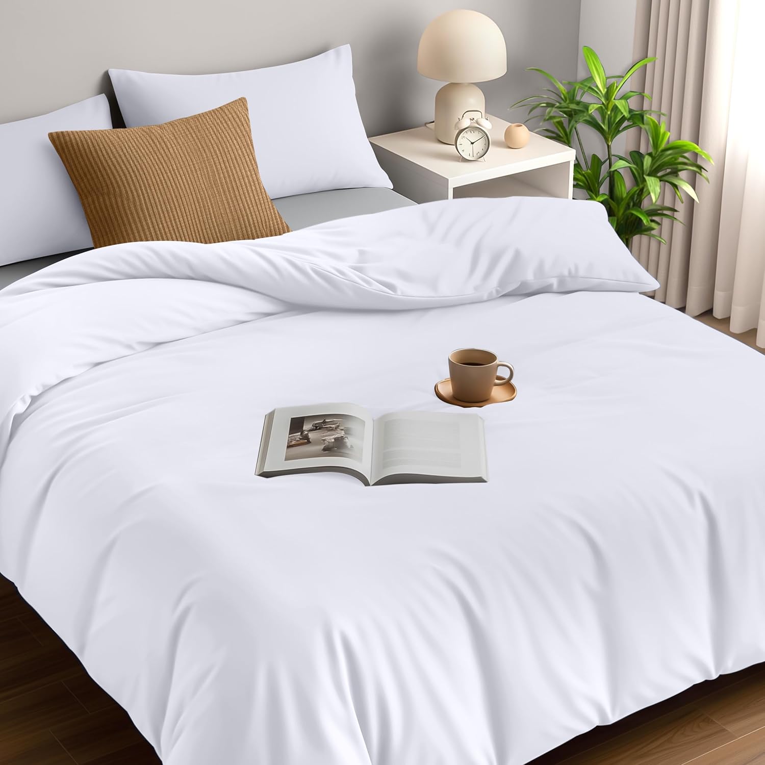 Utopia King Size Duvet Cover with Pillow cases - Soft Microfibre Polyester - Bed...