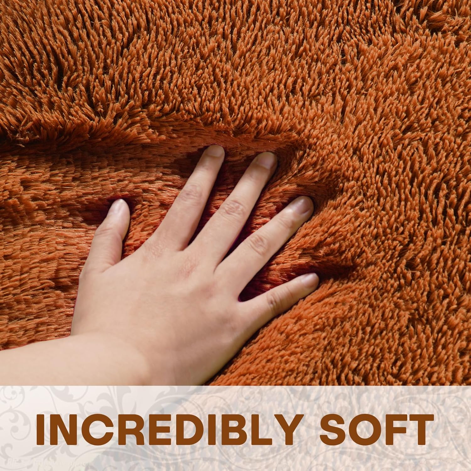 XSIVOD Soft Area Rugs, Unique Plush Fluffy Bedroom Rug, Special Non-slip Shaggy...