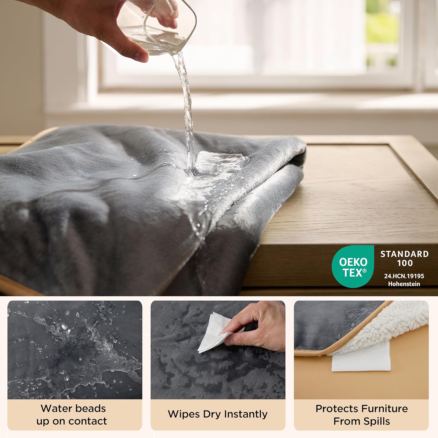 Bedsure Waterproof Dog Blankets for Small Dogs - Small Cat Blanket Washable for...