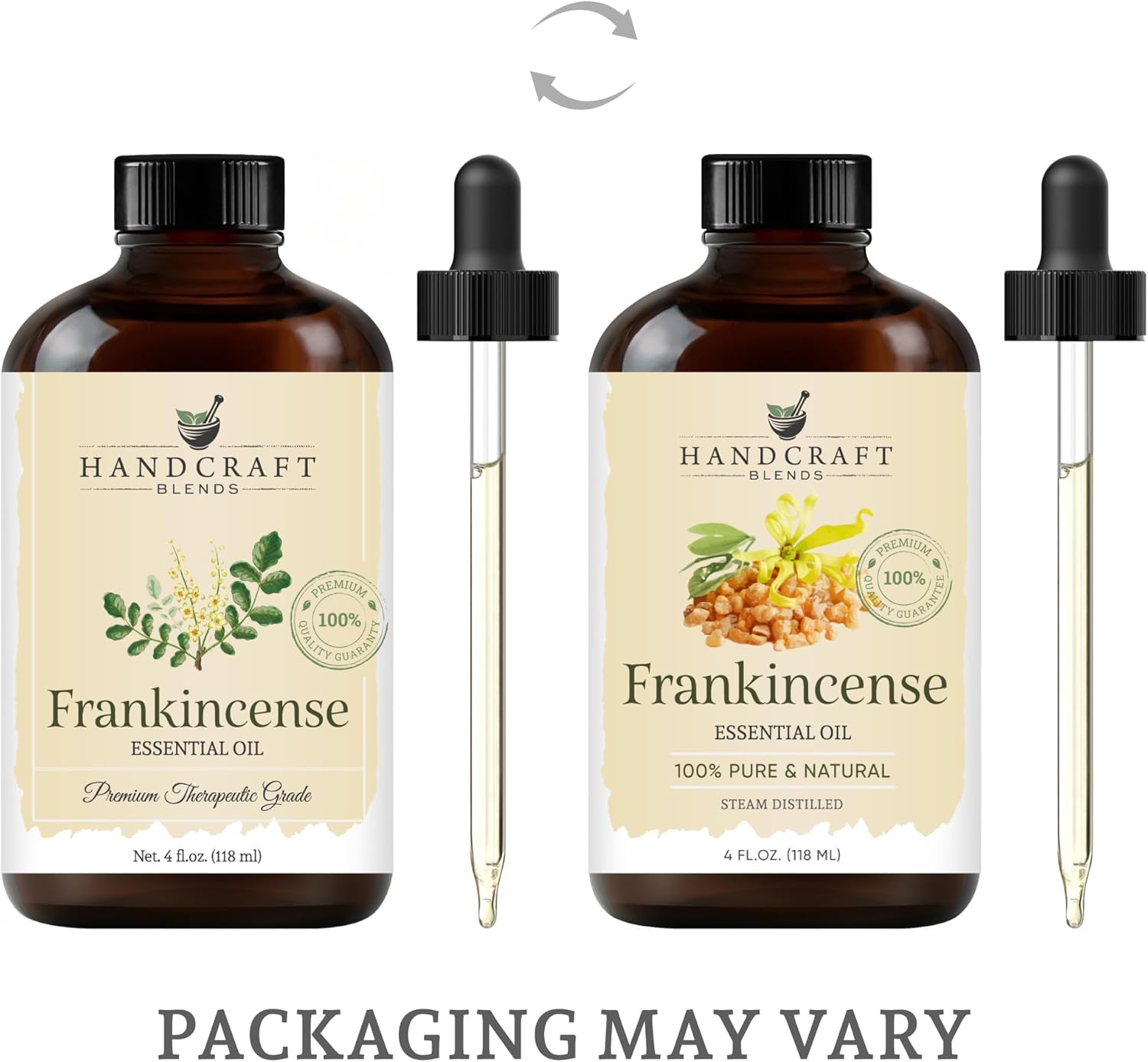 Premium Handcraft Blends Frankincense Essential Oil, Unique 4 Fl Oz Pure and Nat...
