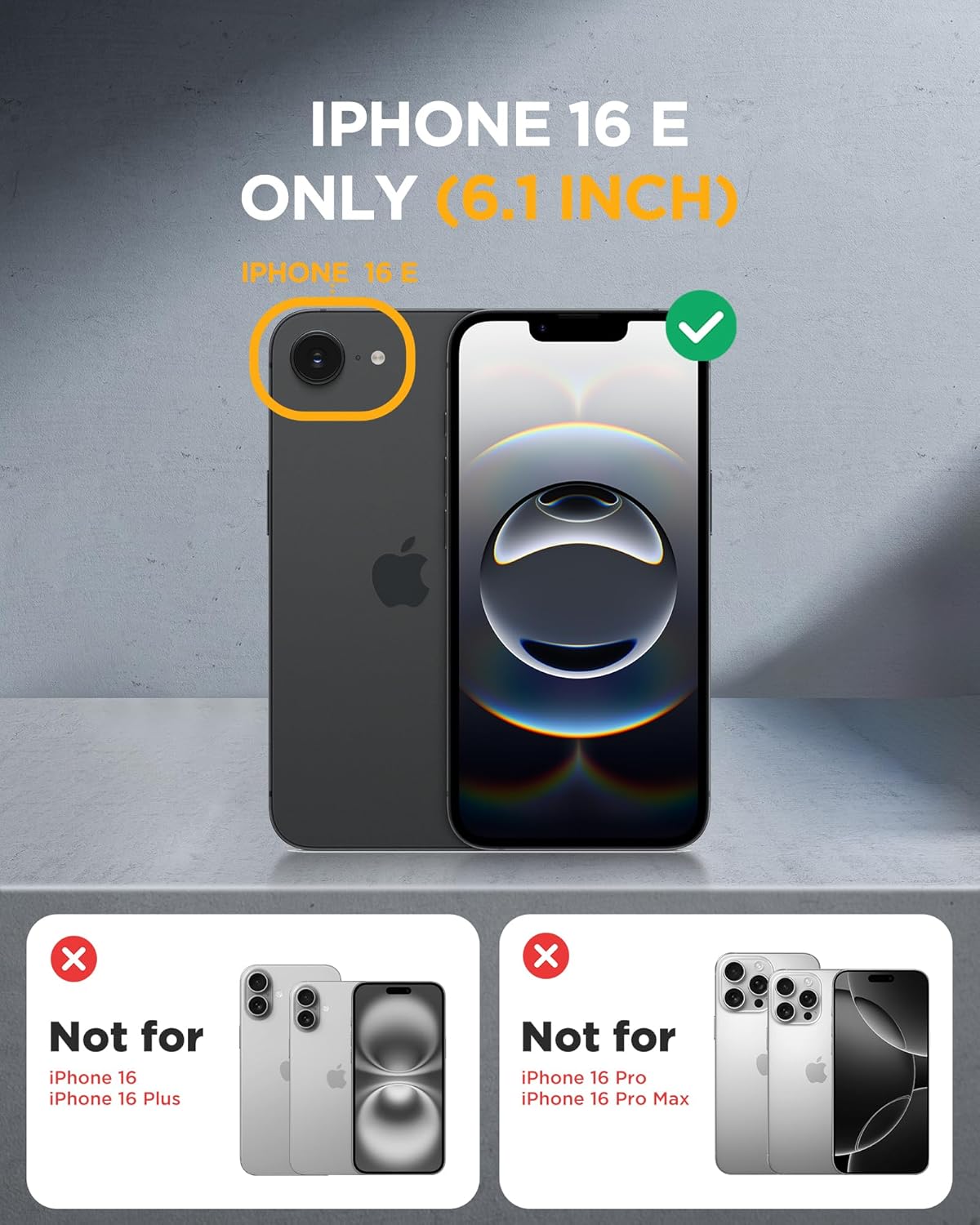 Miracase Magnetic for iPhone 16e Case Full-Body Phone with Built-in Glass Screen...
