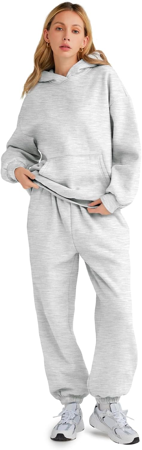 AUTOMET Womens 2 Piece Outfits Lounge Hoodie Sweatsuit Sets Plus Size Fall Fashi...