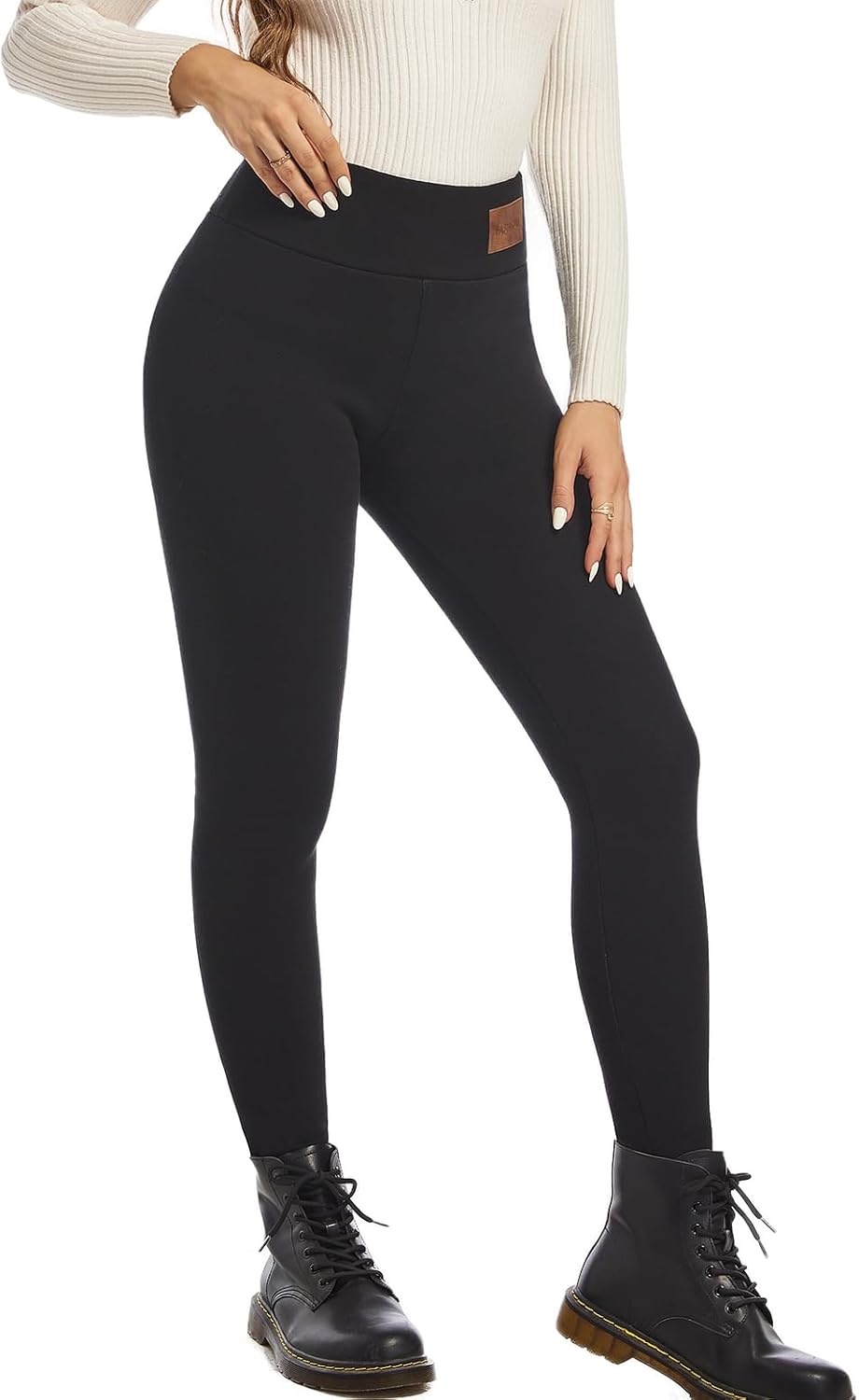 JK SUE JONES Women Winter Warm Thick Leggings Fleece Lined Stretchy Soft Thermal...