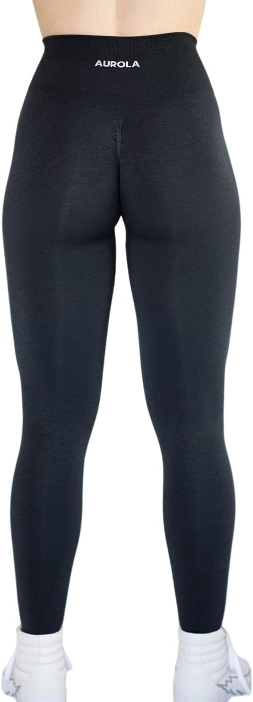 AUROLA Workout Leggings for Women Seamless Scrunch Tights Tummy Control Gym Fitn...
