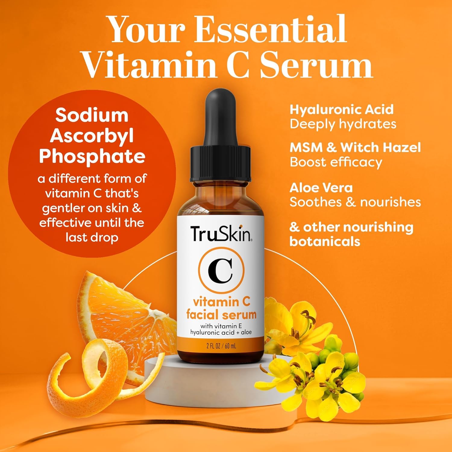 TruSkin Vitamin C Serum for Face – Anti Aging Face Serum with Hyaluronic Acid &...