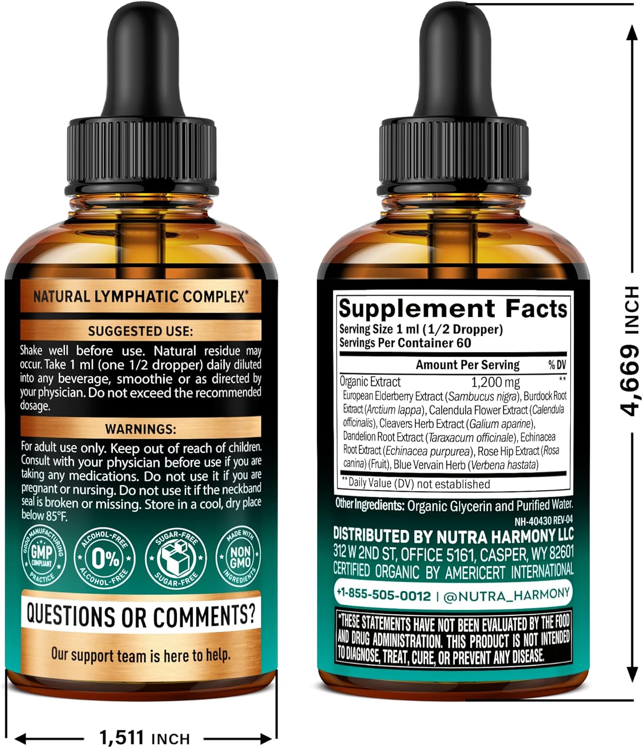USDA Organic Lymphatic Drainage Supplement - Echin...