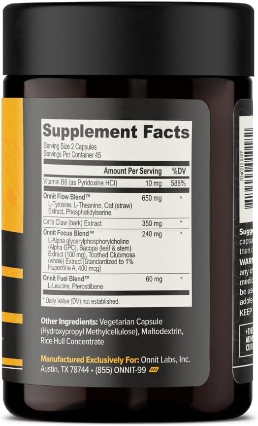 ONNIT Alpha Brain® Nootropic Brain Supplement for Men and Women, IGEN™ Non-GMO T...