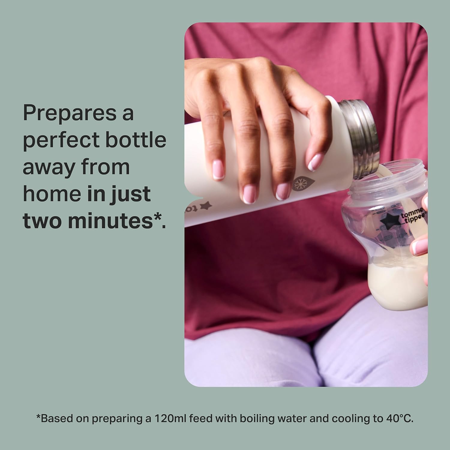 Tommee Tippee PrepGo Formula Feed Maker, Portable Cooling Flask with LED Digital...