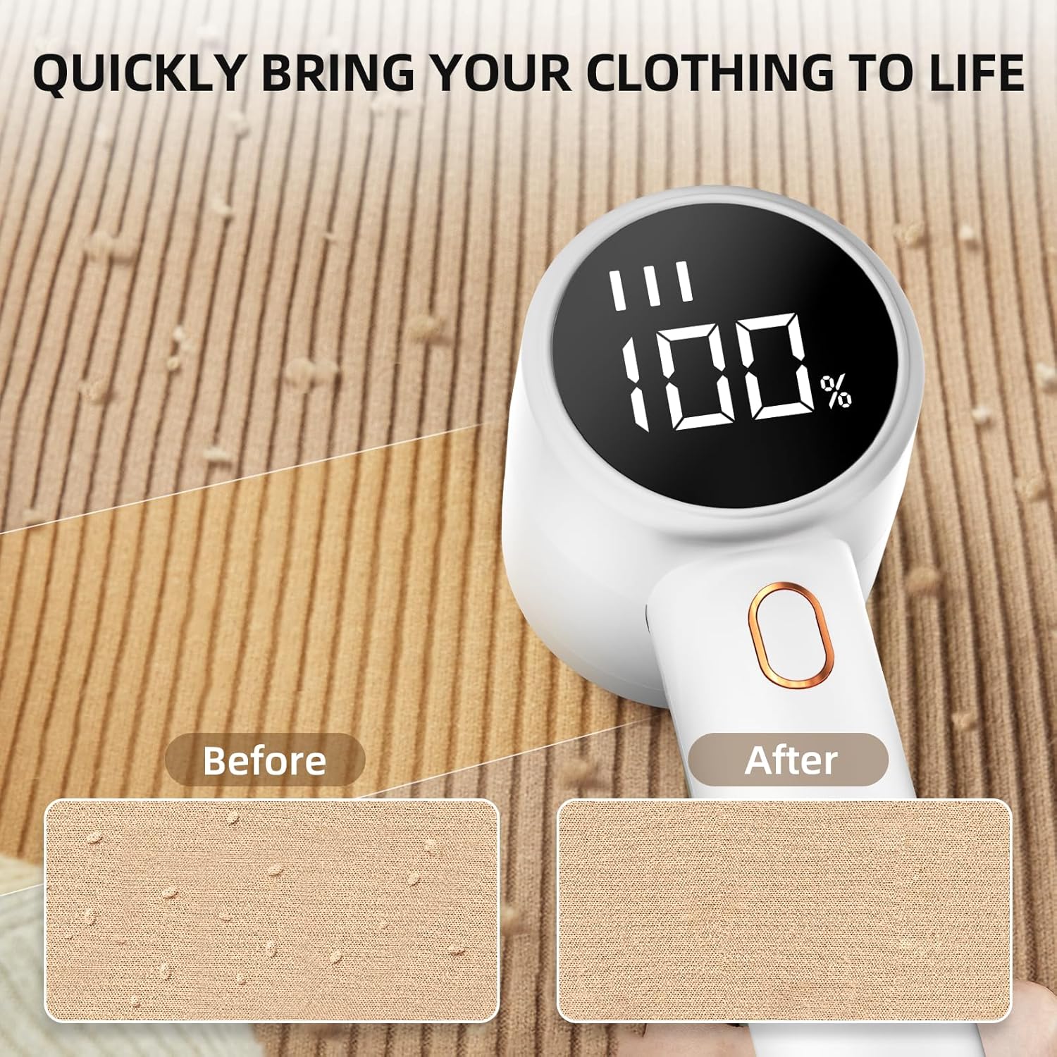Fabric Shaver, Lint Remover Rechargeable, Electric Portable Sweater Defuzzer wit...