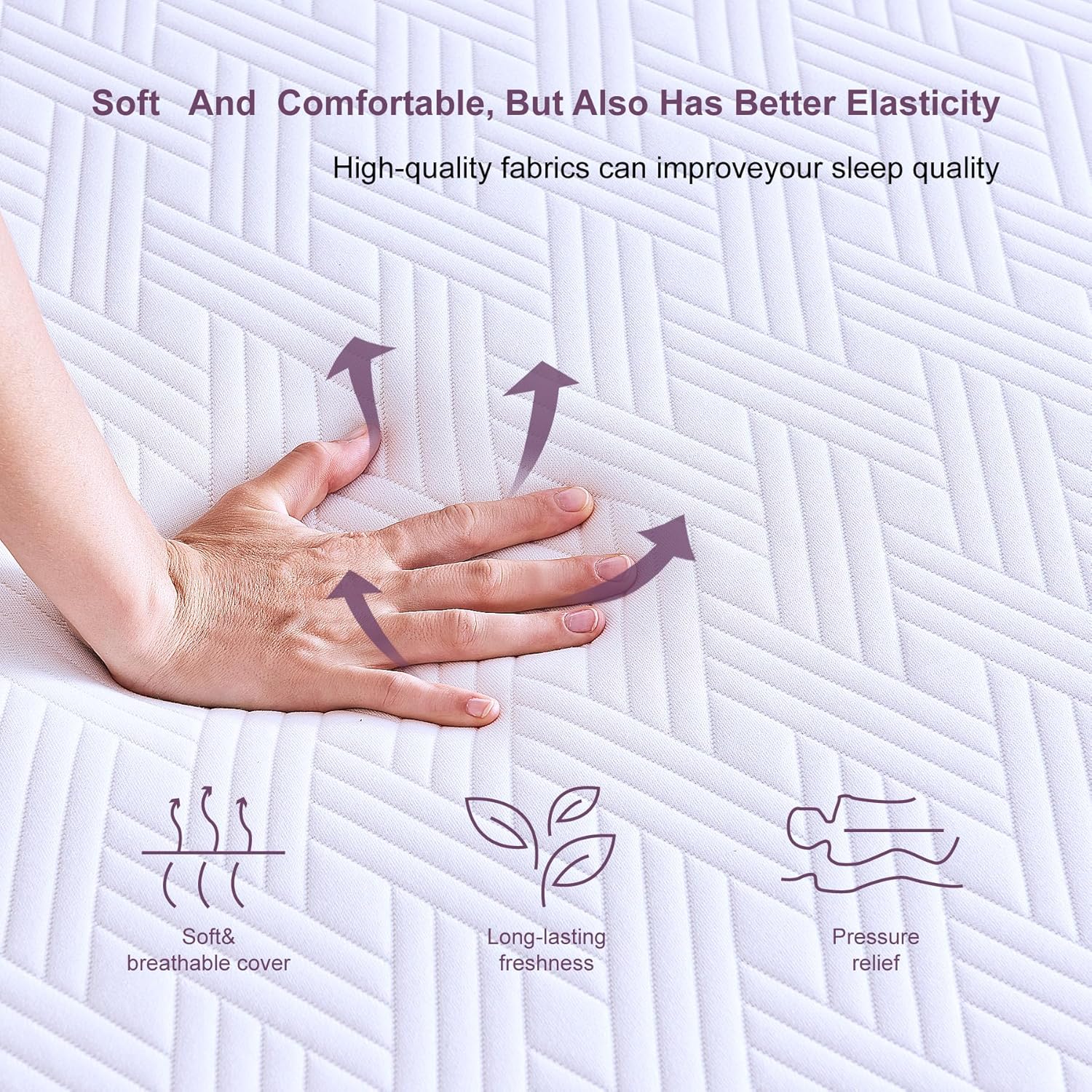 High-Quality Full Size Mattress, Innovative 8 Inch Gel Memory Foam Mattress, Uni...