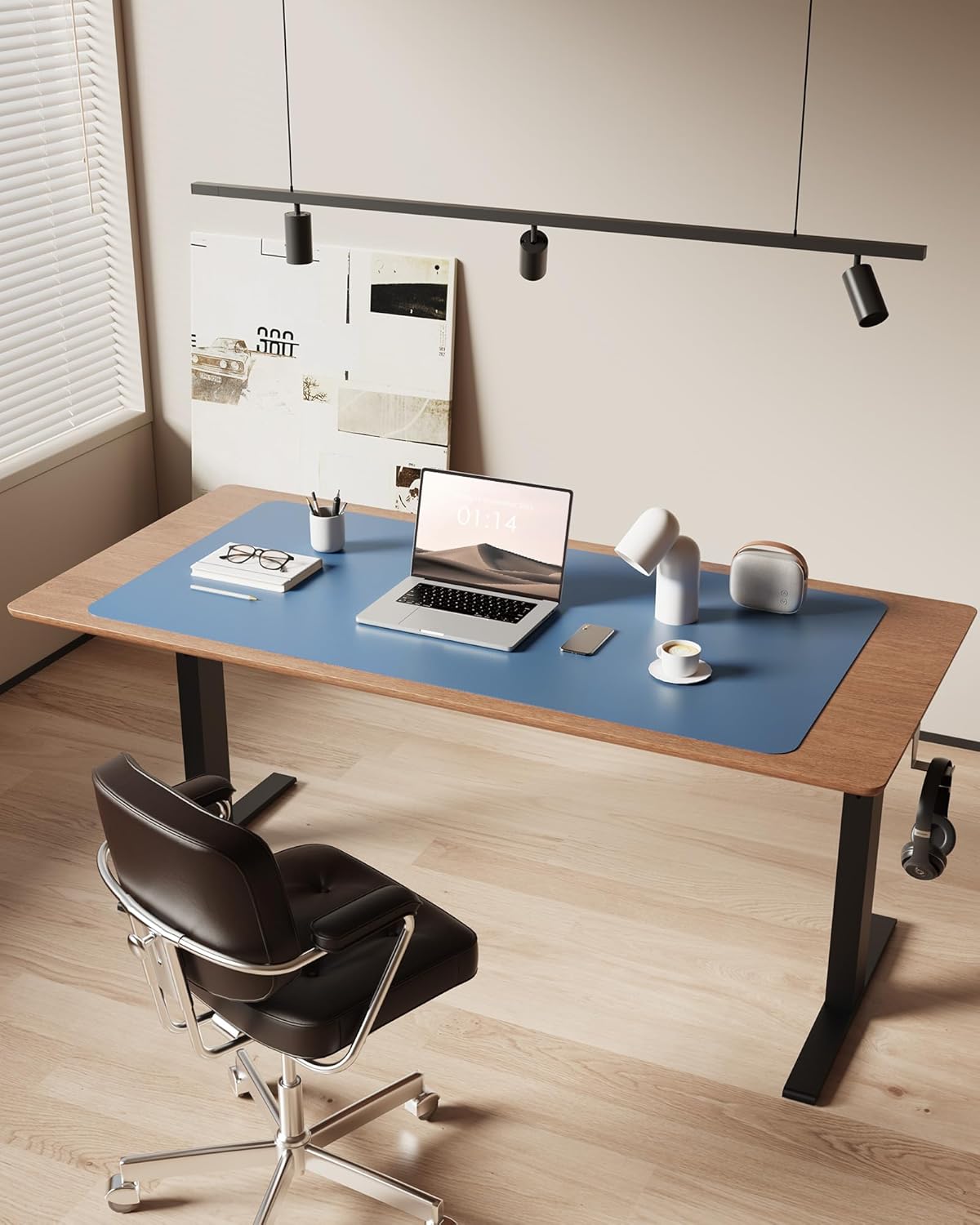 High-Quality YSAGi Leather Desk Mat, Special Large Mouse Mat, Non-Slip Desk Pad...