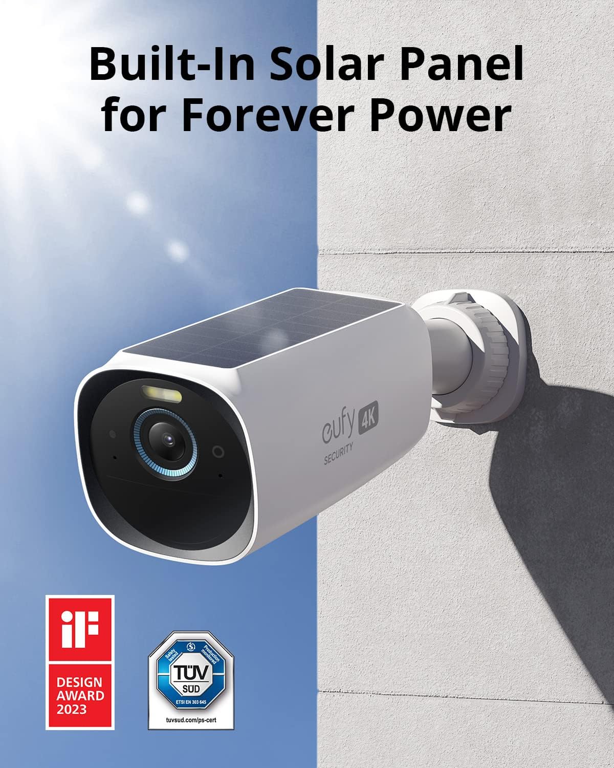 eufy Security eufyCam S330 (eufyCam 3) 4-Cam Kit, Security Camera Outdoor Wirele...