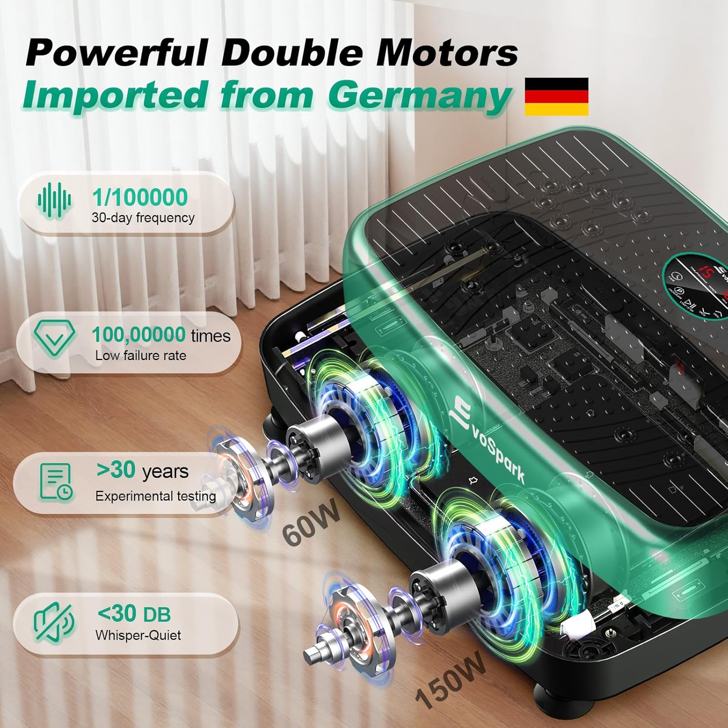 Vibration Plate, High-Performance Vibration Plate Exercise Machine with Dual Mot...