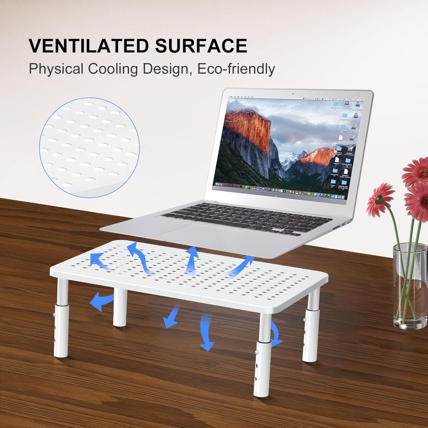 High-Quality Bracwiser Monitor Stand Riser, Special White Metal Computer Stand,...