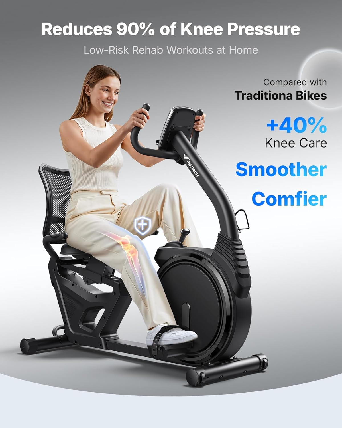 MERACH Recumbent Exercise Bikes for home, Light Commercial High-end Recumbent Bi...