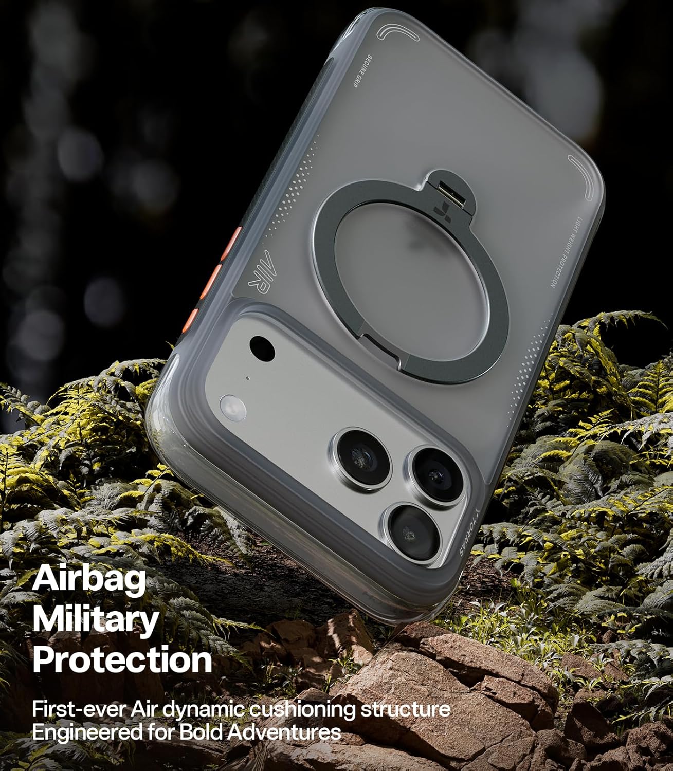 TORRAS Ostand Q3 Air Case, Special Military Grade Protective Case for iPhone 17...